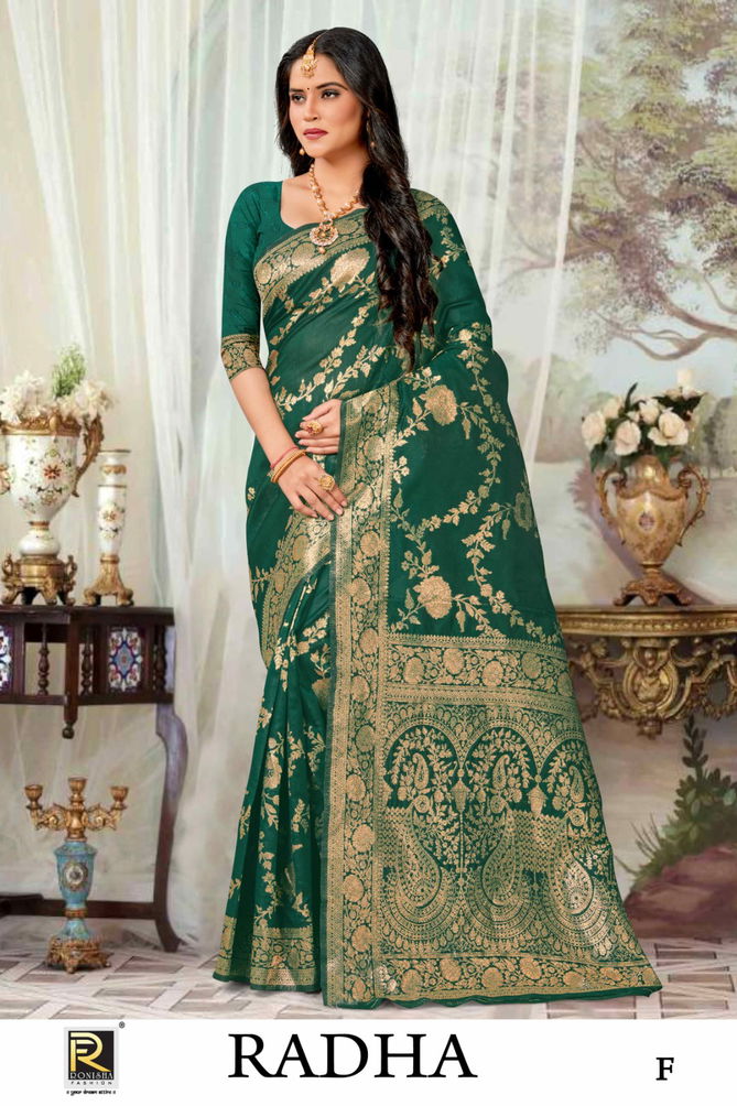 Ronisha Radha Designer Banarasi Silk Saree Catalog
